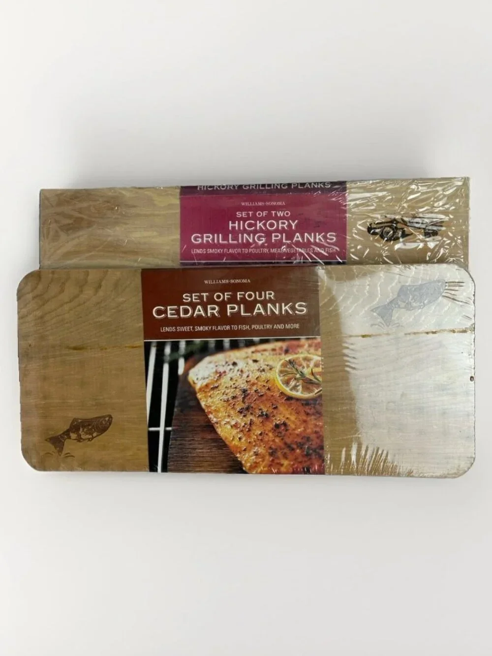NEW Williams Sonoma Cedar Grilling Planks Set of 5 | Cedar & Hickory BBQ Smoking